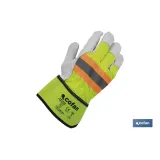GUANTE VACUNO AMERICANO AMARILLO FLÚOR TALLA 9