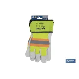 GUANTE VACUNO AMERICANO AMARILLO FLÚOR TALLA 9