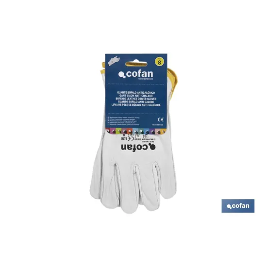 BLISTER GUANTE PIEL FLOR ANTICALÓRICO TALLA 8 VENTA UNITARIA