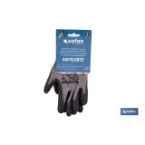 GUANTE ANTICORTE HPPE IMPREGNADO DE LATEX RUGOSO TALLA 7