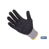 GUANTE ANTICORTE HPPE IMPREGNADO DE LATEX RUGOSO TALLA 8