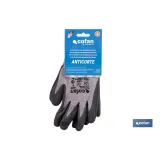 GUANTE ANTICORTE HPPE IMPREGNADO DE LATEX RUGOSO TALLA 9 VENTA UNITARIA