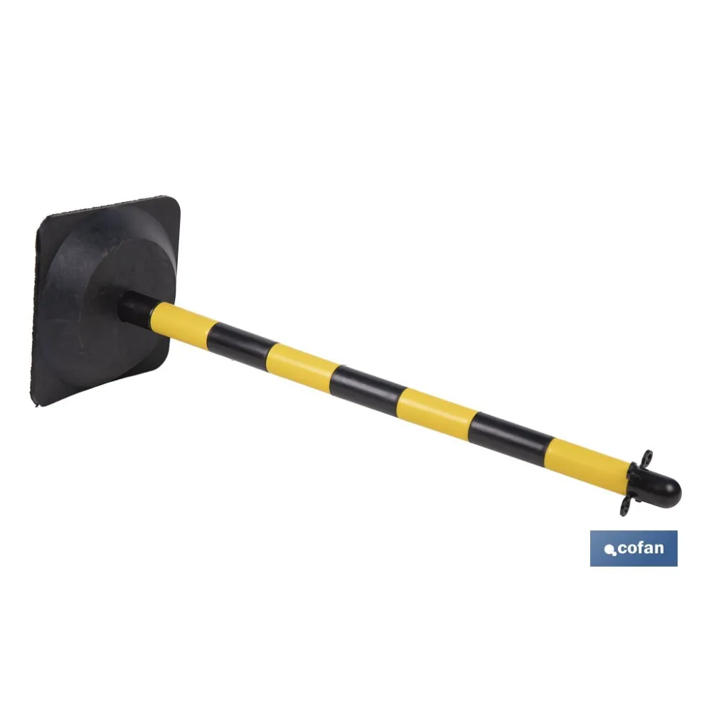 POSTE Y BASE PARA CADENA (AMAR/NEGRO) 1M