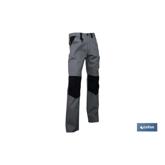 PANTALON TRABAJO LENOIR 280gms/m GRIS-NEGRO T-40
