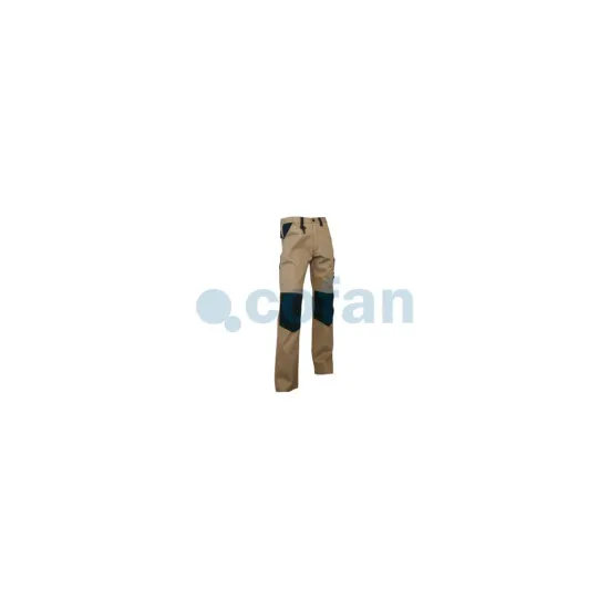 PANTALON TRABAJO LENOIR 280gms/m BEIGE-NEGRO T-38