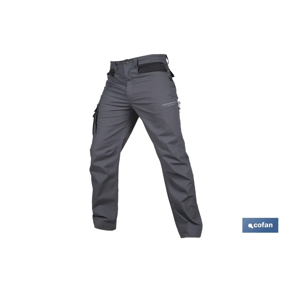 PANTALÓN DE TRABAJO LOKI ELASTANO 215 G/M2 GRIS ANTRACITA TALLA 38