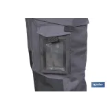PANTALÓN DE TRABAJO HEIMDALL ELASTANO 280 G/M2 GRIS OSCURO CON DETALLES NEGROS TALLA 48