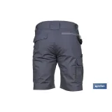 BERMUDAS DE TRABAJO FRIGG ELASTANO 215 G/M2 GRIS OSCURO CON DETALLES NEGROS TALLA 48