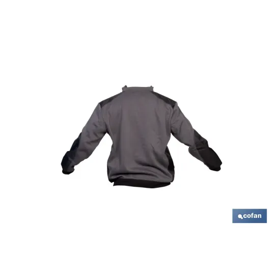 SUDADERA RANGER CUELLO CREMALLERA 280GMS GRIS-NEGRO T-S