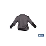 SUDADERA RANGER CUELLO CREMALLERA 280GMS GRIS-NEGRO T-S