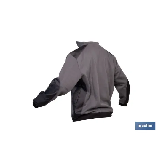SUDADERA RANGER CUELLO CREMALLERA 280GMS GRIS-NEGRO T-XL