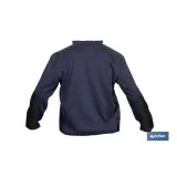 SUDADERA RANGER CUELLO CREMALLERA 280GMS AZUL-NEGRO T-XXL