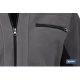 CHAQUETA POLAR MODELO WALKER 370 G/M GRIS-NEGRO TALLA M
