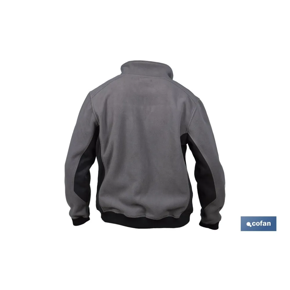 CHAQUETA POLAR MODELO WALKER 370 G/M GRIS-NEGRO TALLA XXL