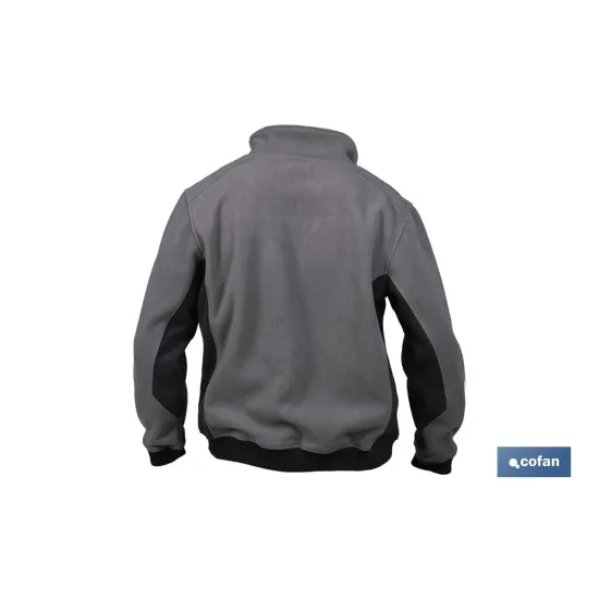 CHAQUETA POLAR MODELO WALKER 370 G/M GRIS-NEGRO TALLA XXXL