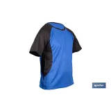 CAMISETA TRANSPIRABLE MODELO PILOTE AZUL-NEGRA 160 g/m2 TALLA-XXXL
