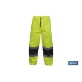 PANTALÓN DE LLUVIA DE ALTA VISIBILIDAD MODELO BELLATRIX AMARILLA Y AZUL TALLA S