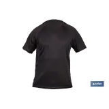 CAMISETA TRANSPIRABLE MODELO PILOTE NEGRA 160 g/m2 TALLA-XL