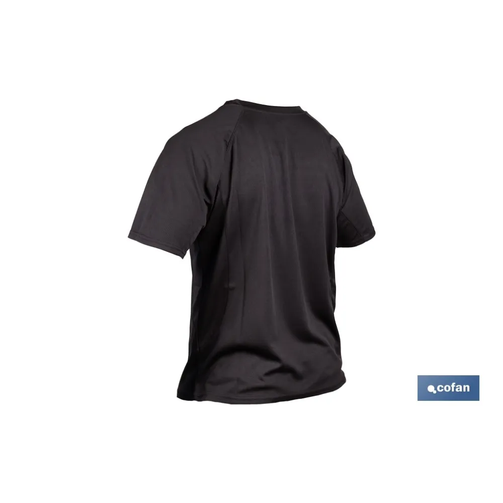 CAMISETA TRANSPIRABLE MODELO PILOTE NEGRA 160 g/m2 TALLA-XL
