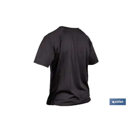 CAMISETA TRANSPIRABLE MODELO PILOTE NEGRA 160 g/m2 TALLA-XXXL