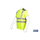 CAMISETA DE ALTA VISIBILIDAD MODELO ATLAS AMARILLA Y NEGRA TALLA L