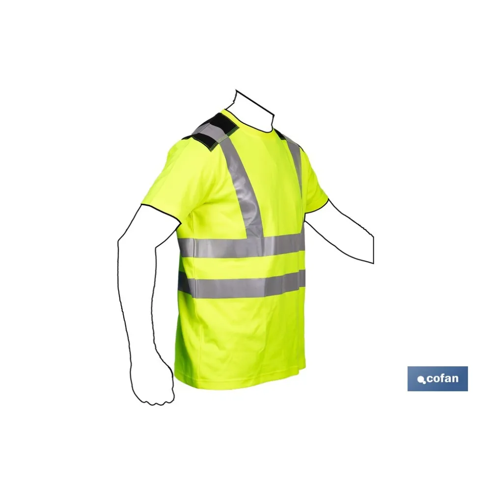 CAMISETA DE ALTA VISIBILIDAD MODELO ATLAS AMARILLA Y NEGRA TALLA M