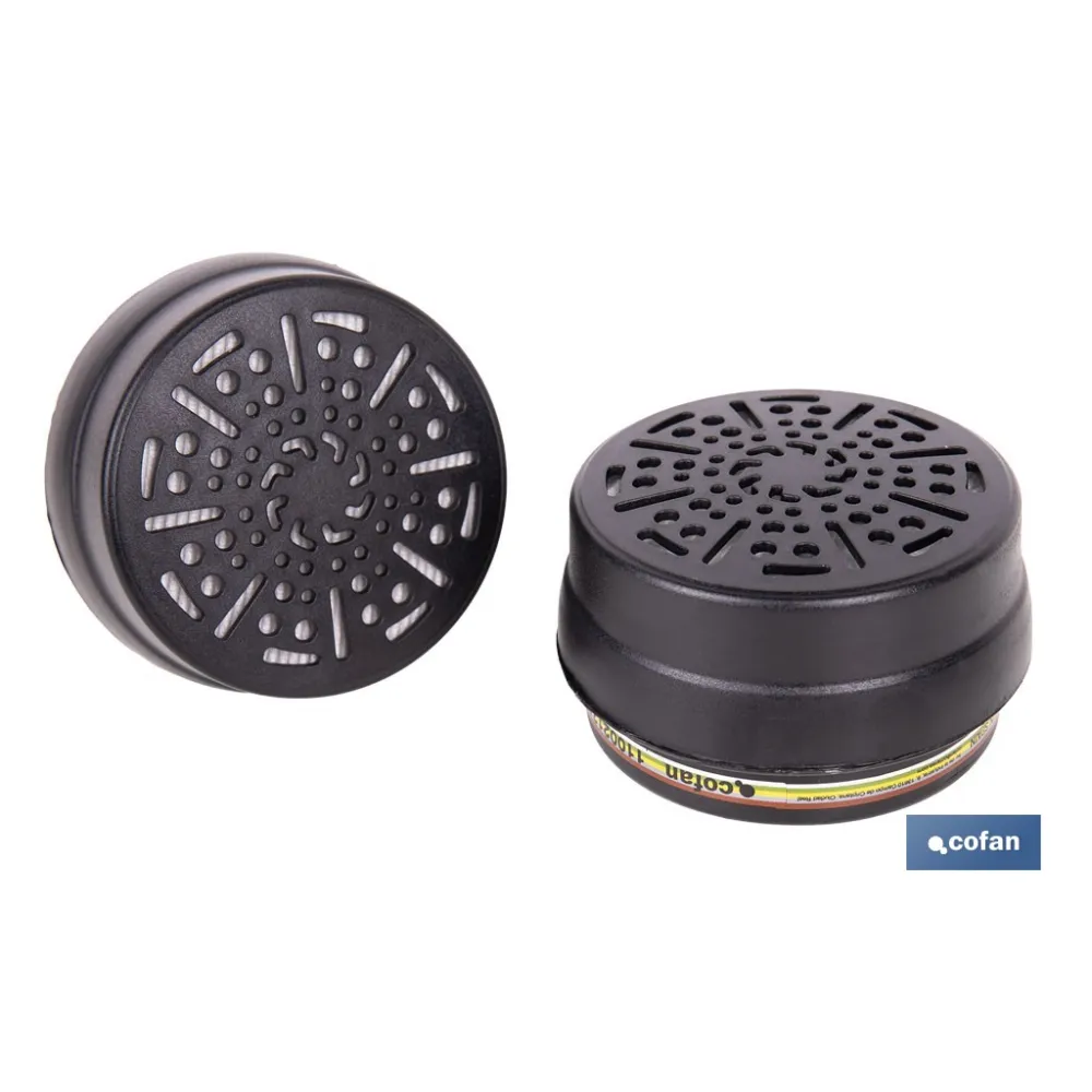 SET DE 2 FILTROS TIPO ABEK1P3 (ADAPTABLES A MÁSCARA FACIAL)