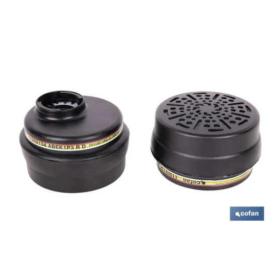 SET DE 2 FILTROS TIPO ABEK1P3 (ADAPTABLES A MÁSCARA FACIAL)