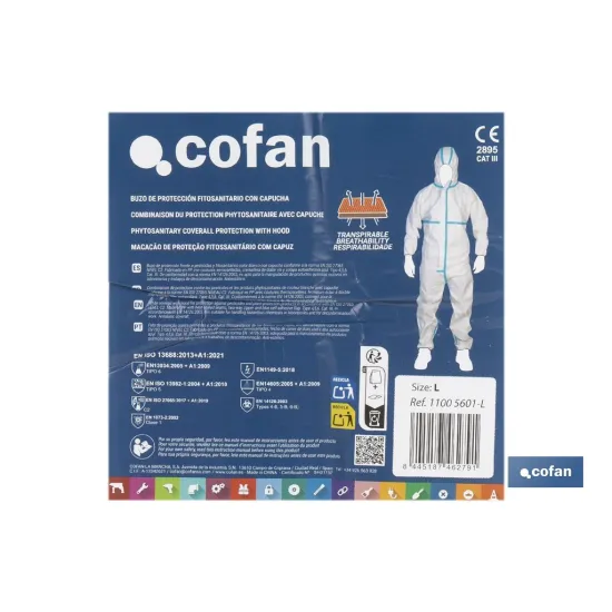 BUZO C/CAPUCHA FITOSANITARIOS ISO 27065 TALLA L