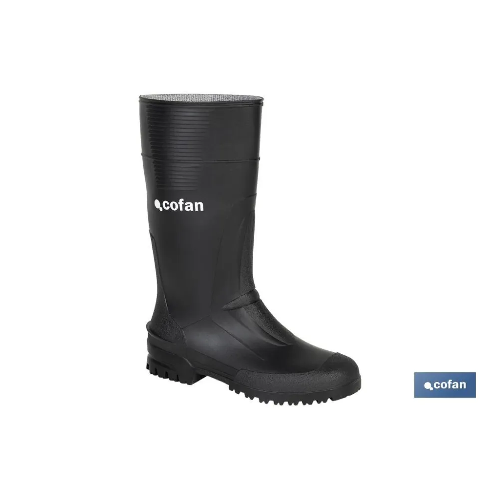 BOTA ALTA DE AGUA PVC NEGRA TALLA 38