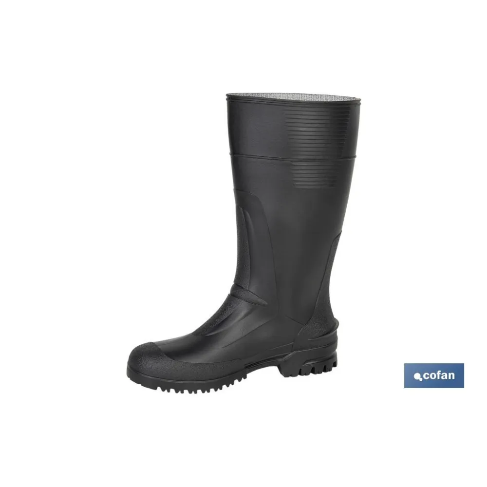 BOTA ALTA DE AGUA PVC NEGRA TALLA 42