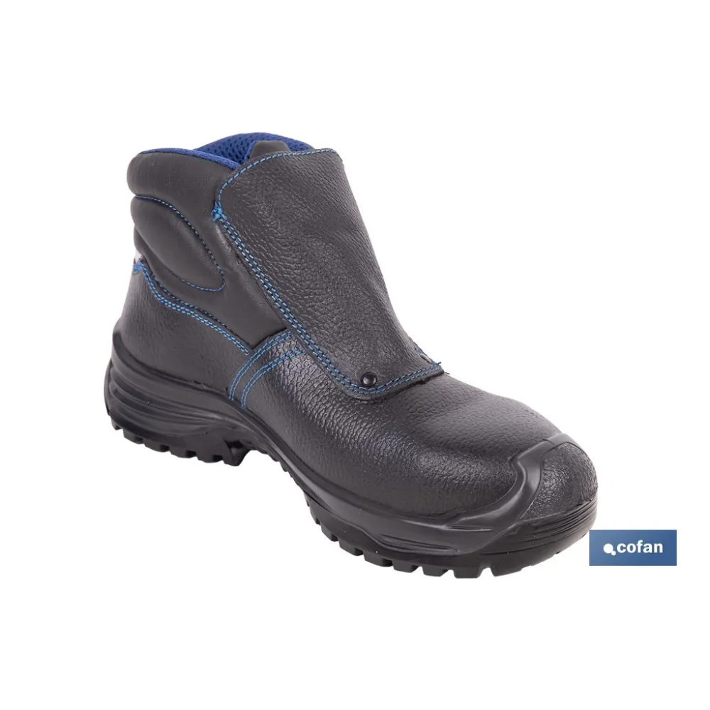BOTA PIEL NEGRO CIERRE VELCRO S3 MODELO URIAN T 36