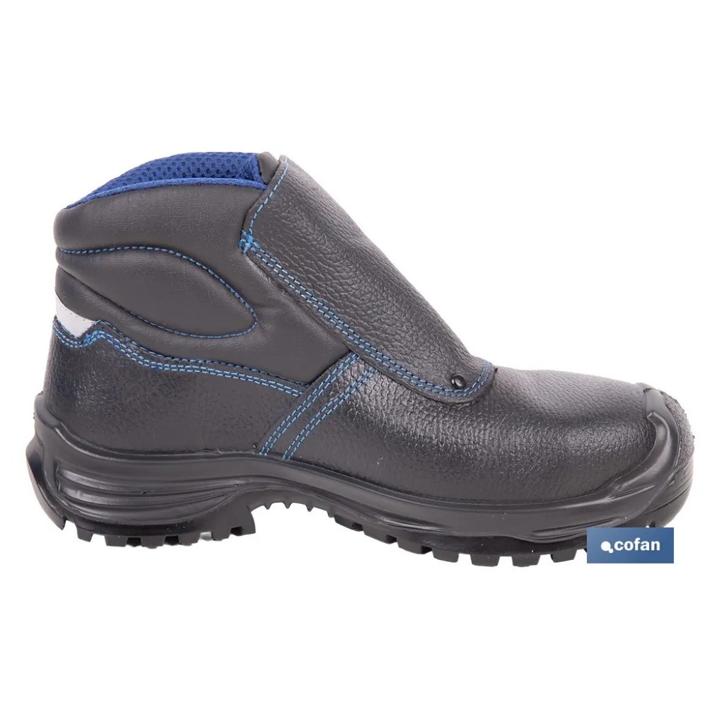 BOTA PIEL NEGRO CIERRE VELCRO S3 MODELO URIAN T 36