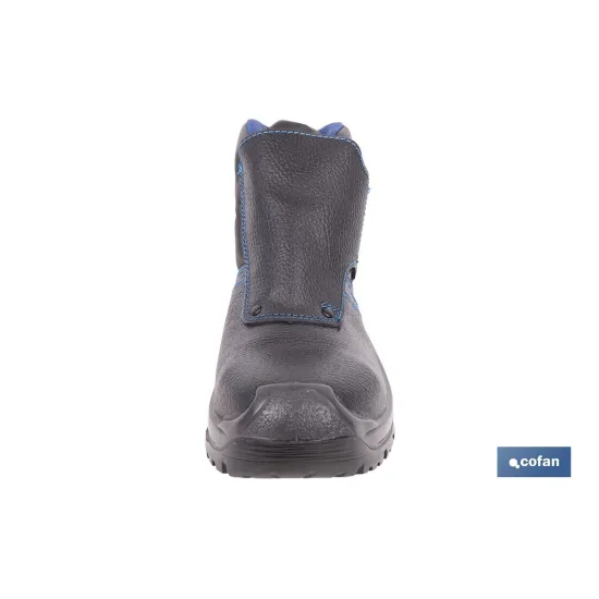 BOTA PIEL NEGRO CIERRE VELCRO S3 MODELO URIAN T 46