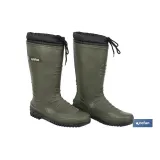BOTA DE AGUA VERDE/NEGRA CON FORRO POLAR TALLA 37