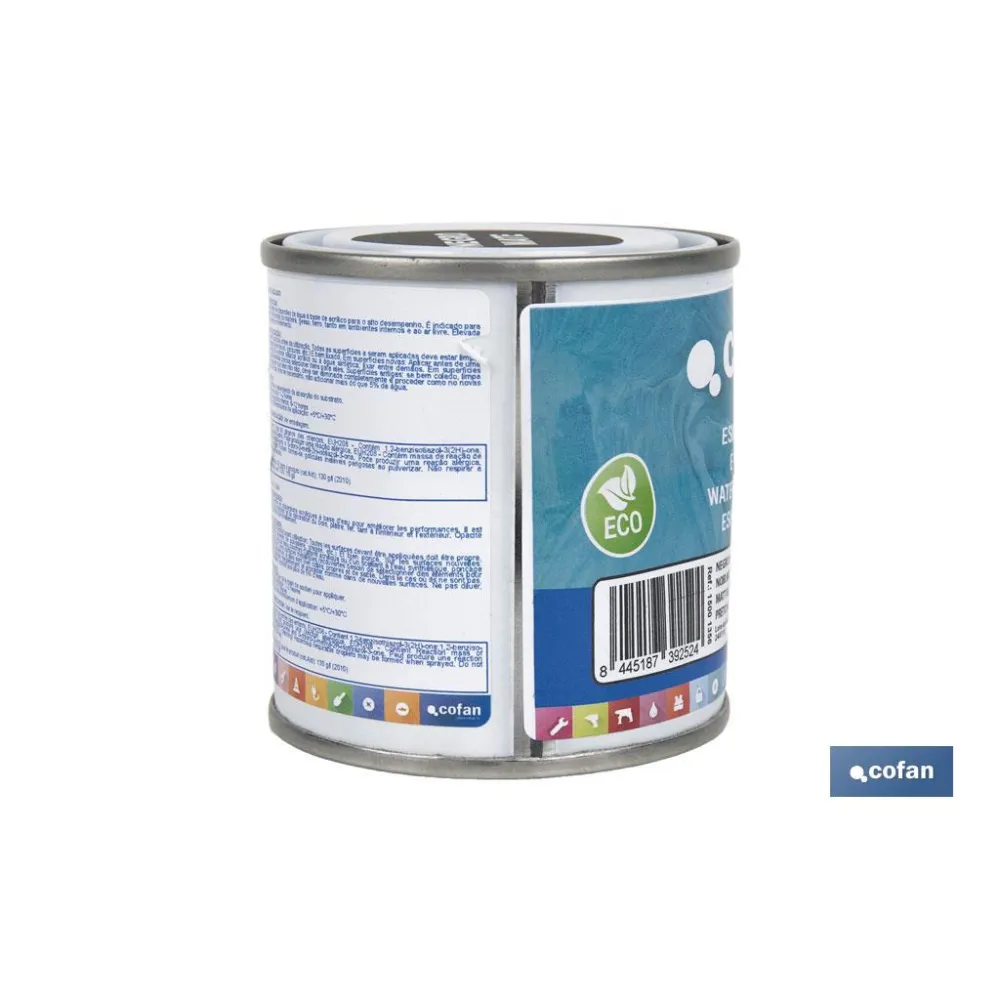 ESMALTE AL AGUA (125 ML) NEGRO MATE