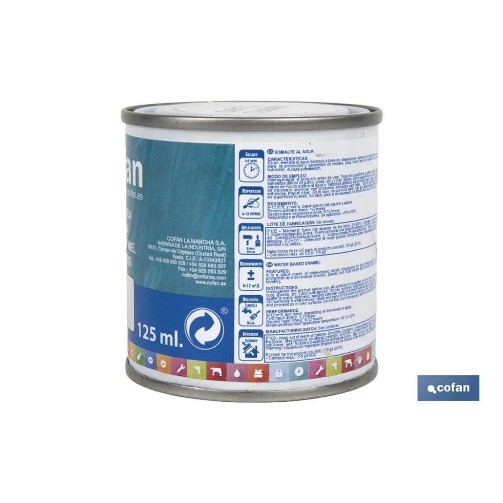 ESMALTE AL AGUA (125 ML) MARFIL CLARO BRILLO