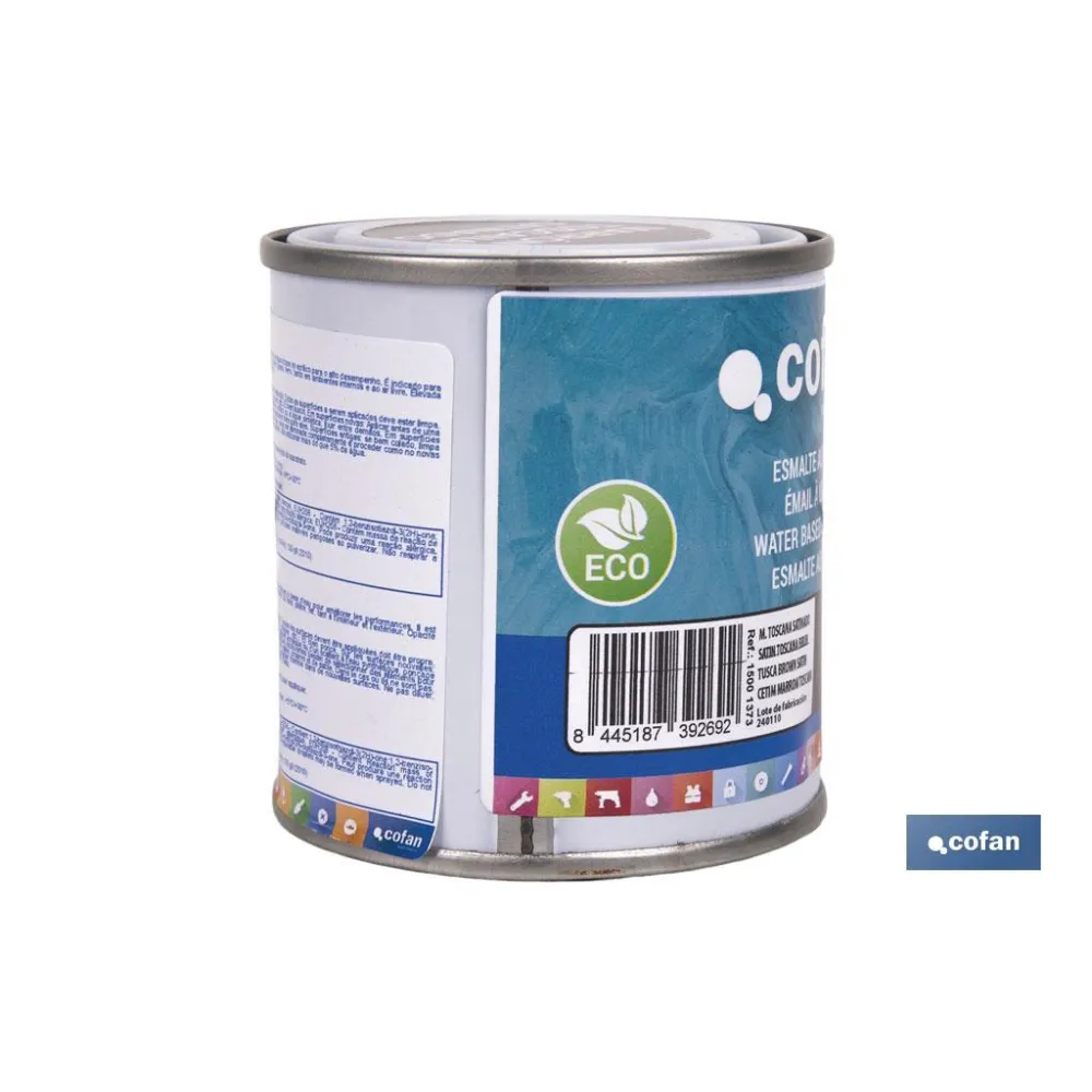 ESMALTE AL AGUA (125 ML) MARRÓN TOSCANA SATINADO