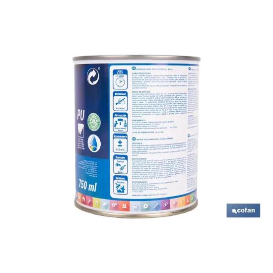 ESMALTE LACA AL AGUA BLANCO 4 L MATE