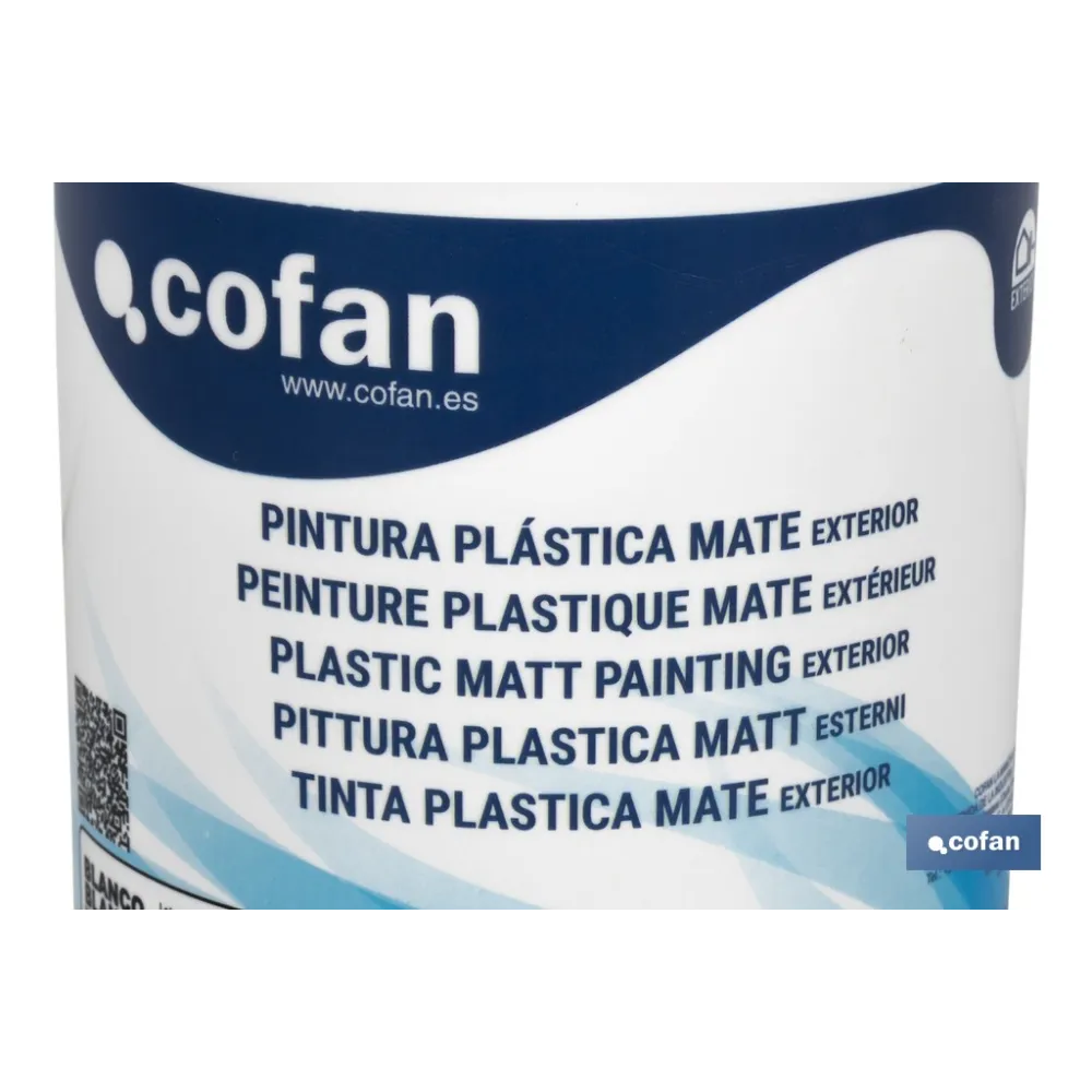 PINTURA PLÁSTICA EXTERIOR MATE 750 ML BLANCO