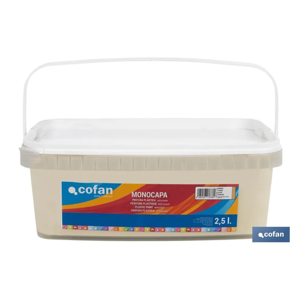 PINTURA PLÁSTICA MONOCAPA Marfil (2,5 LT)