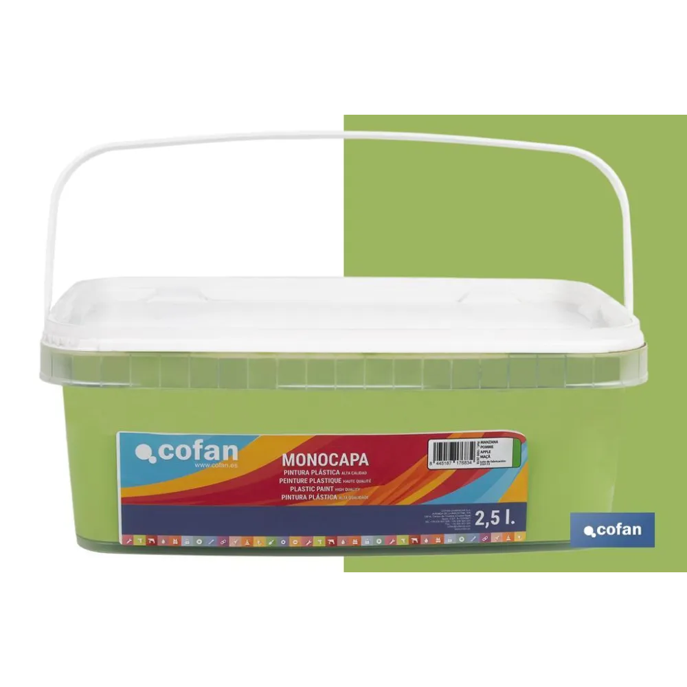 PINTURA PLÁSTICA MONOCAPA Manzana (2,5 LT)