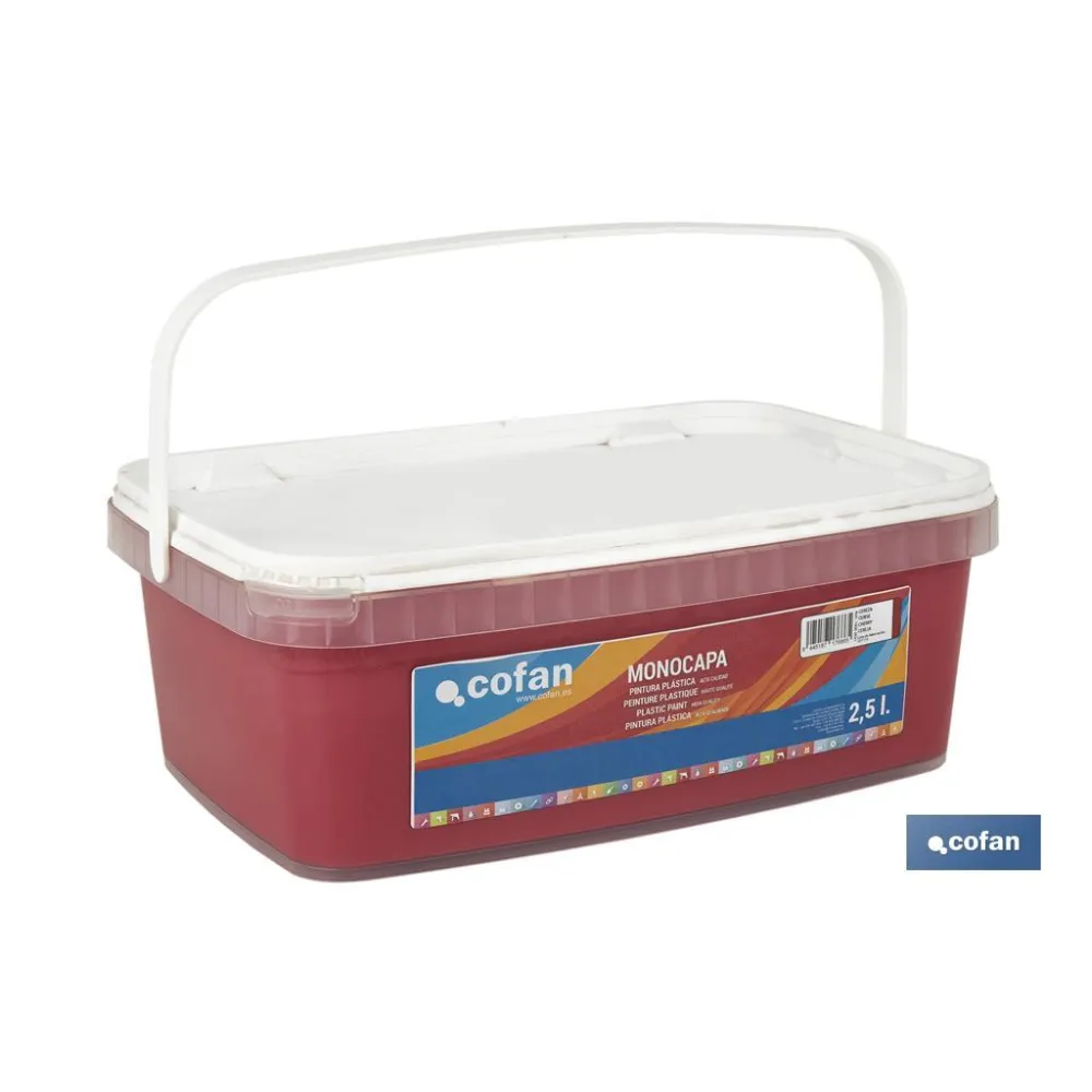 PINTURA PLÁSTICA MONOCAPA Cereza (2,5 LT)
