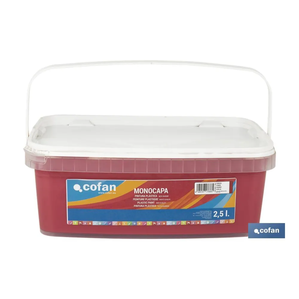 PINTURA PLÁSTICA MONOCAPA Cereza (2,5 LT)