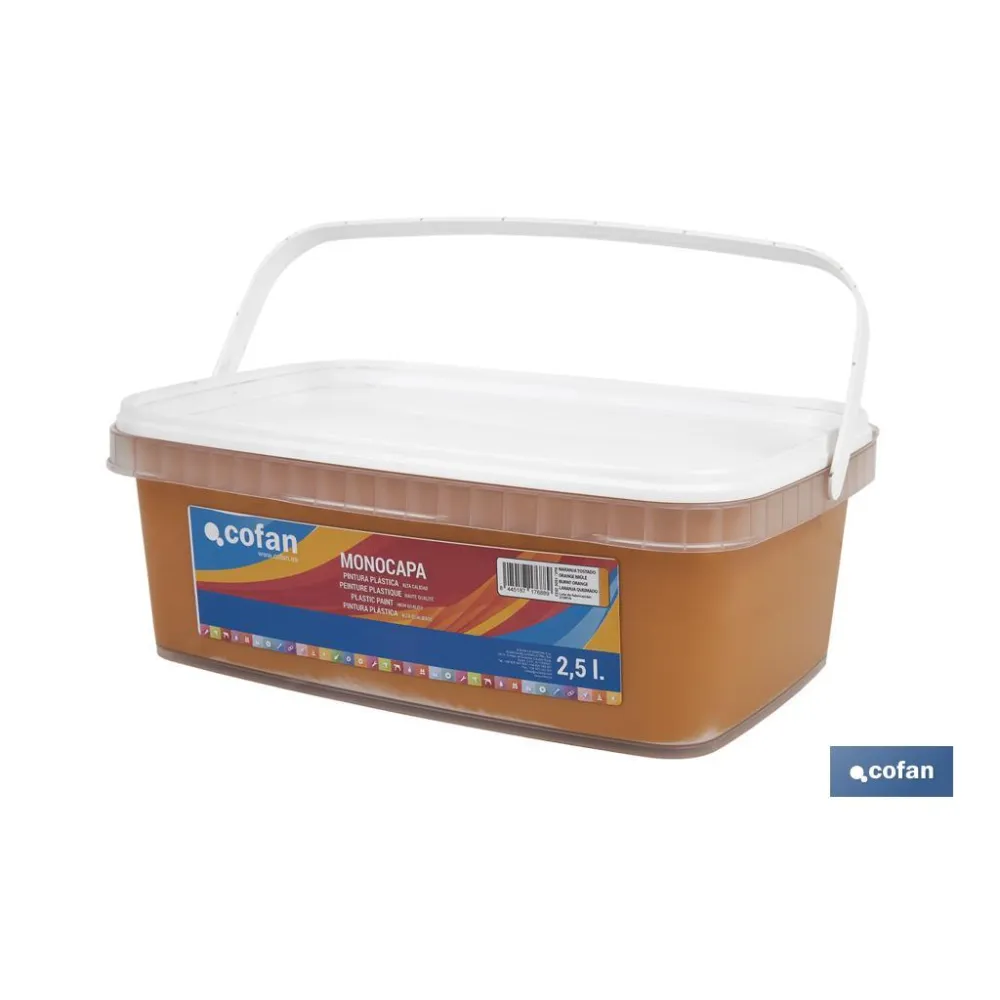 PINTURA PLÁSTICA MONOCAPA Naranja Tostado (2,5 LT)