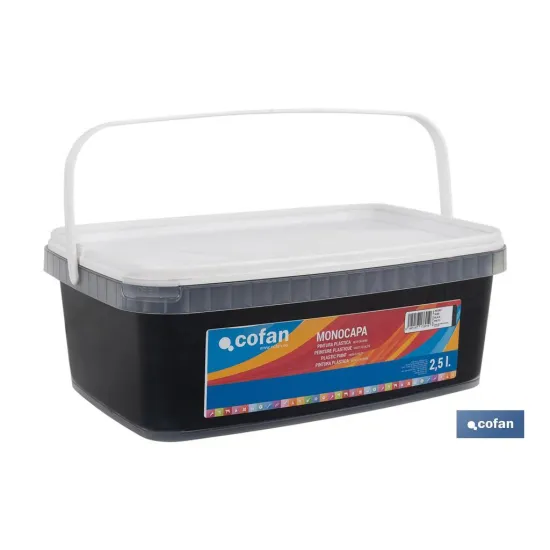 PINTURA PLÁSTICA MONOCAPA Negro (2,5 LT)
