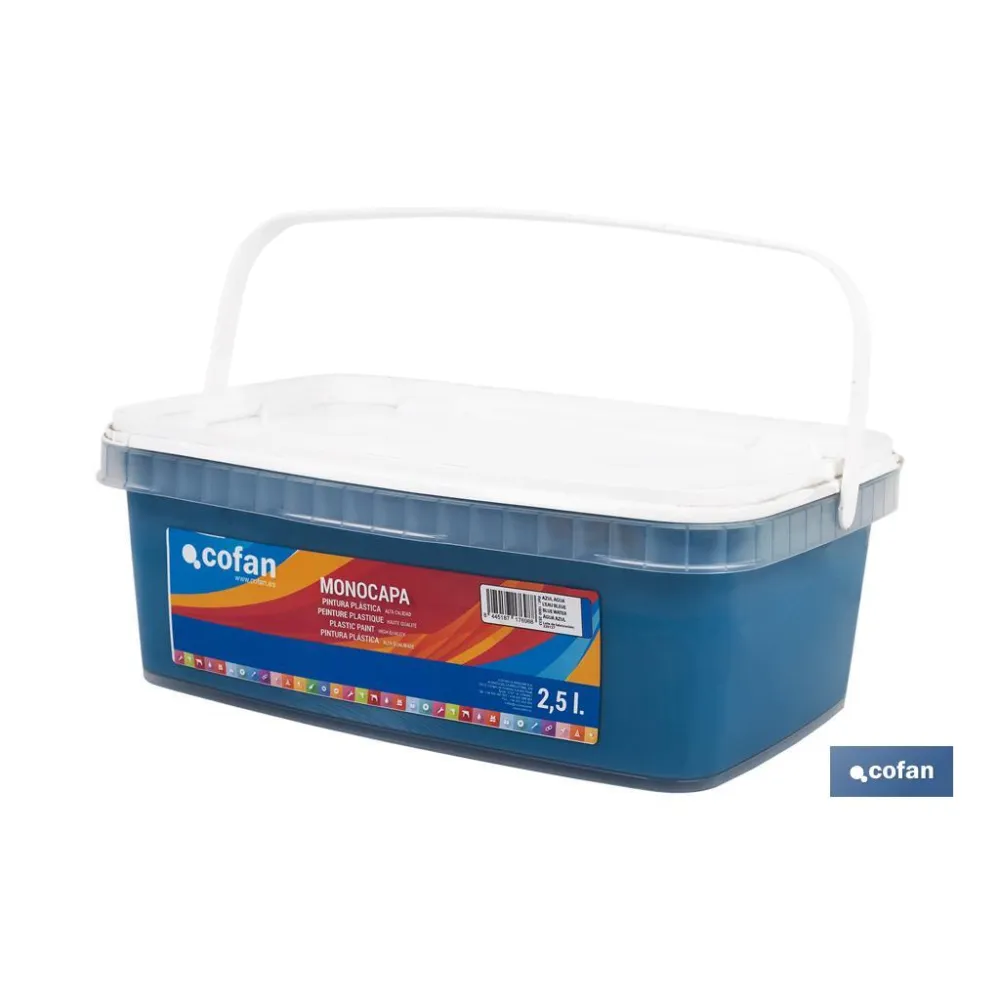 PINTURA PLÁSTICA MONOCAPA Azul Agua (2,5 LT)
