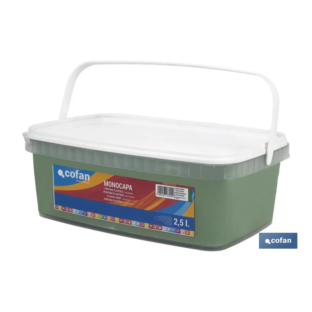 PINTURA PLÁSTICA MONOCAPA Verde Medio (2,5 LT)