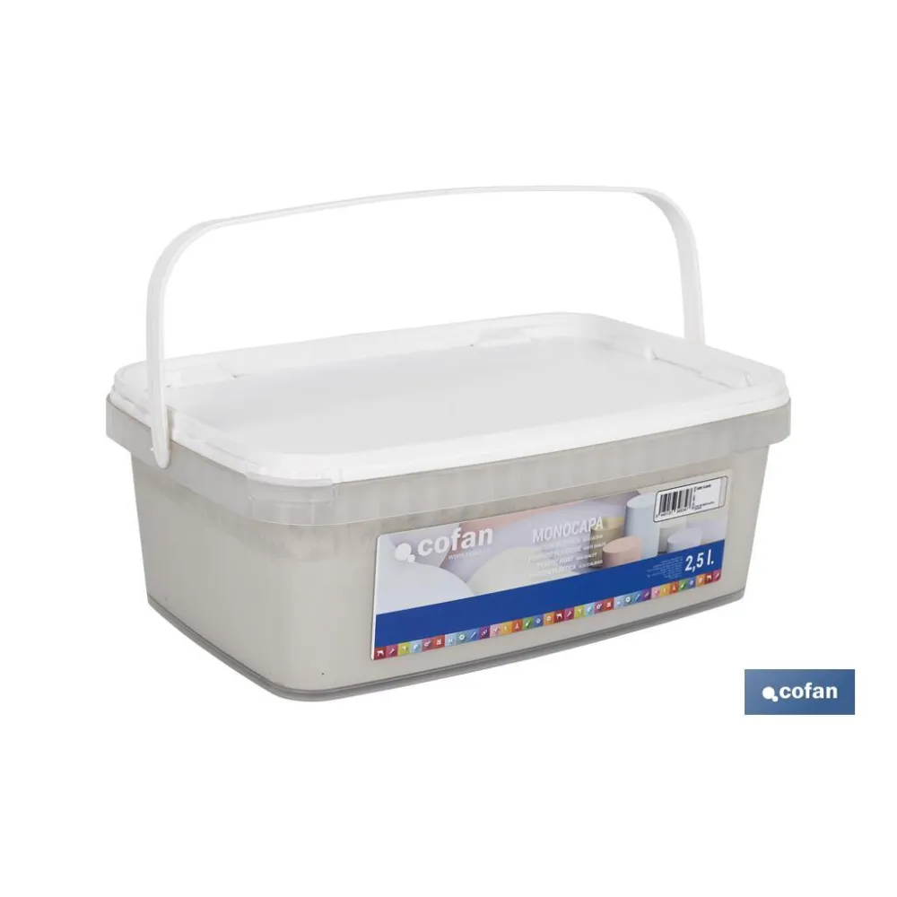 PINTURA PLÁSTICA MONOCAPA GRIS SUAVE 2,5 L