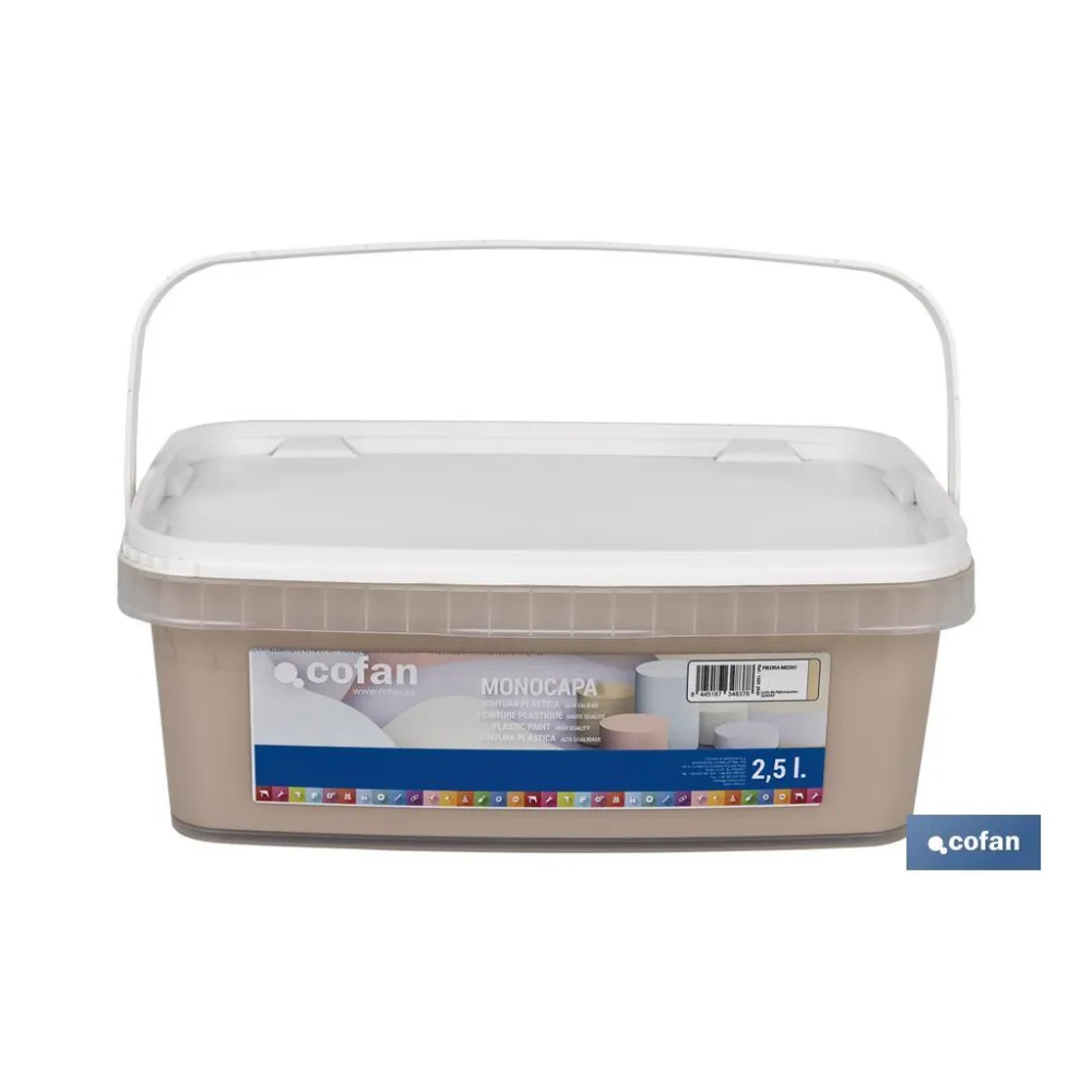 PINTURA PLÁSTICA MONOCAPA PIEDRA MEDIO 2,5 L